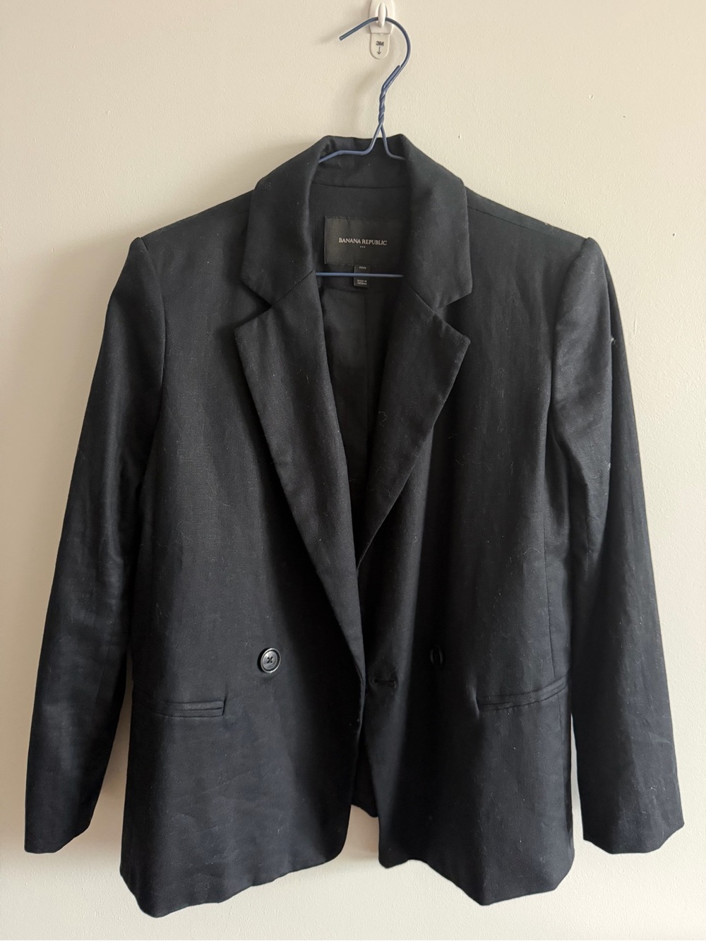 Banana Republic Black Double-Breasted Blazer